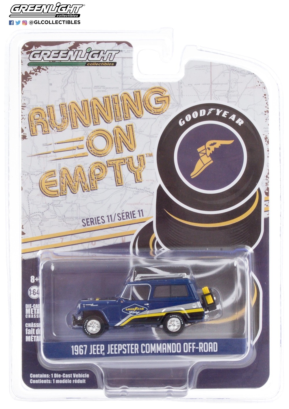 Greenlight - 1967 Jeep Jeepster Commando Off-Road - Goodyear Racing Greenlight - 1967 Jeep Jeepster Commando Off-Road - Goodyear Racing