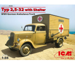 ICM 35402 - Typ 2,5-32 with Shelter, WWII German Ambulance Truck