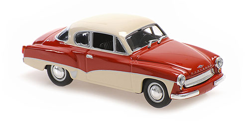 Maxichamps - WARTBURG A 311 COUPE - 1958 - RED/WHITE Maxichamps - WARTBURG A 311 COUPE - 1958 - RED/WHITE
