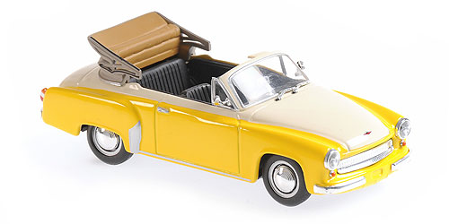 Maxichamps - WARTBURG A 311 CABRIOLET - 1958 - YELLOW/WHITE Maxichamps - WARTBURG A 311 CABRIOLET - 1958 - YELLOW/WHITE