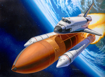 Revell - Space Shuttle Discovery+Booster rak